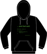 Hello World in C: And God said sweatshirt (FW0182) Hello World in C: And God said sweatshirt (FW0182)