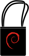 The Debian black organic Tote bags (FW0724) The Debian black organic Tote bags (FW0724)